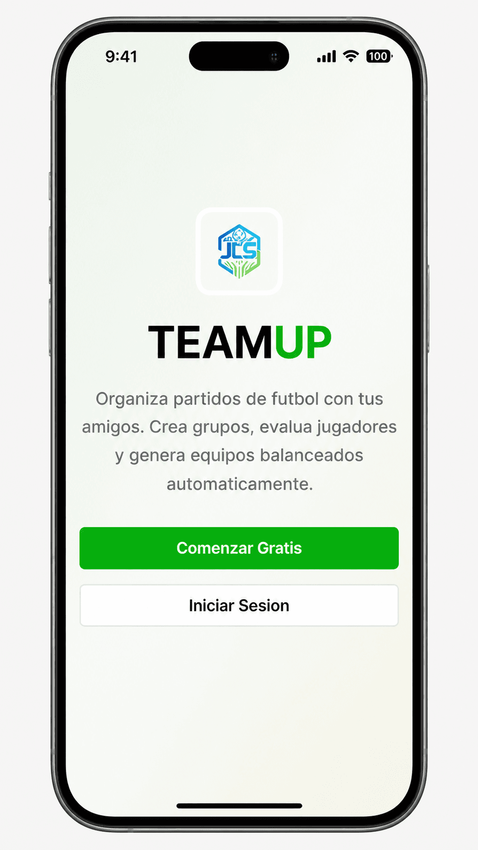 TeamUp App Interface